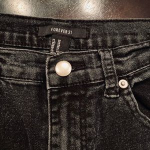 Forever 21 faded black skinny jeans